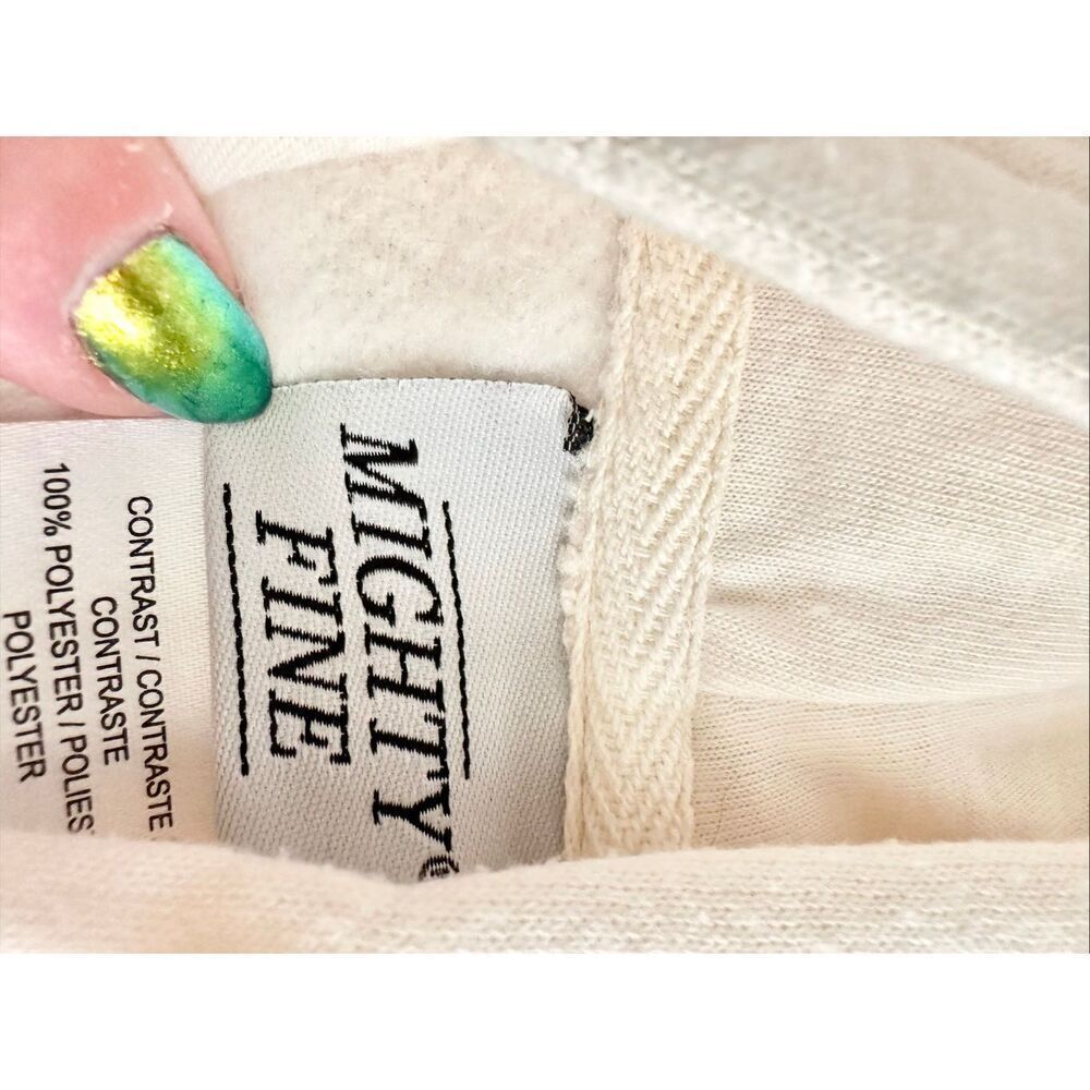 Mighty Fine Wander Eternal cropped raw hem sweatshirt city name graphic hoodie s - Picture 5 of 10
